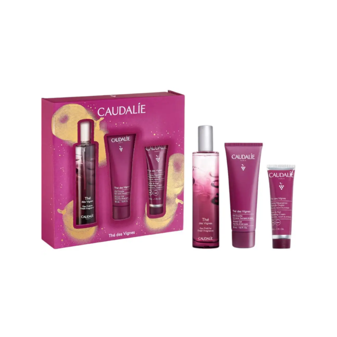 Caudalie Thé des Vignes Fresh Fragrance 50mL Thé des Vignes Shower Gel 50mL Thé des Vignes Hand Cream 30mL