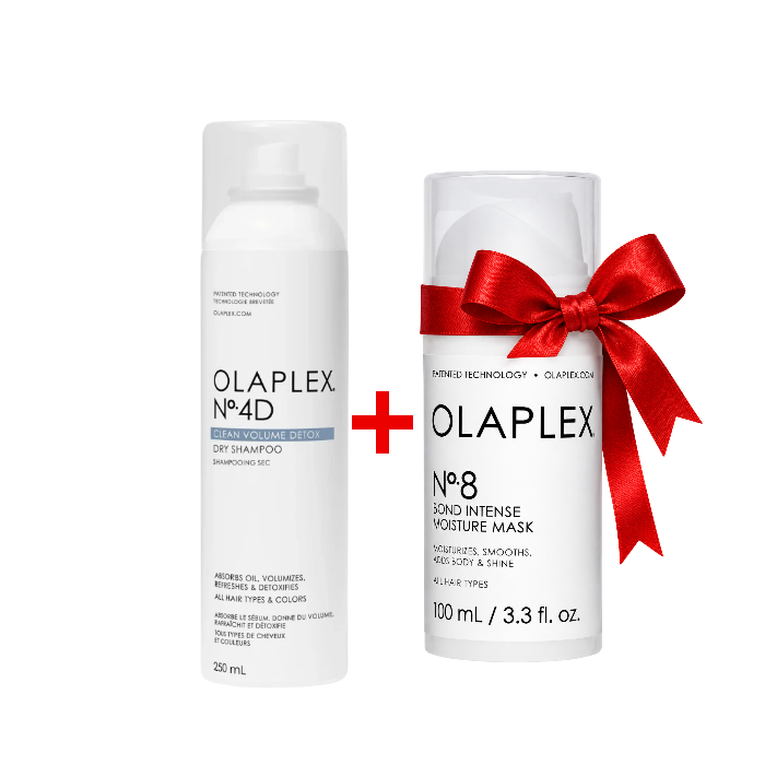 Duo OLAPLEX N°4D Shampooing Sec Détoxifiant 250 ml + Masque N°8 Offert