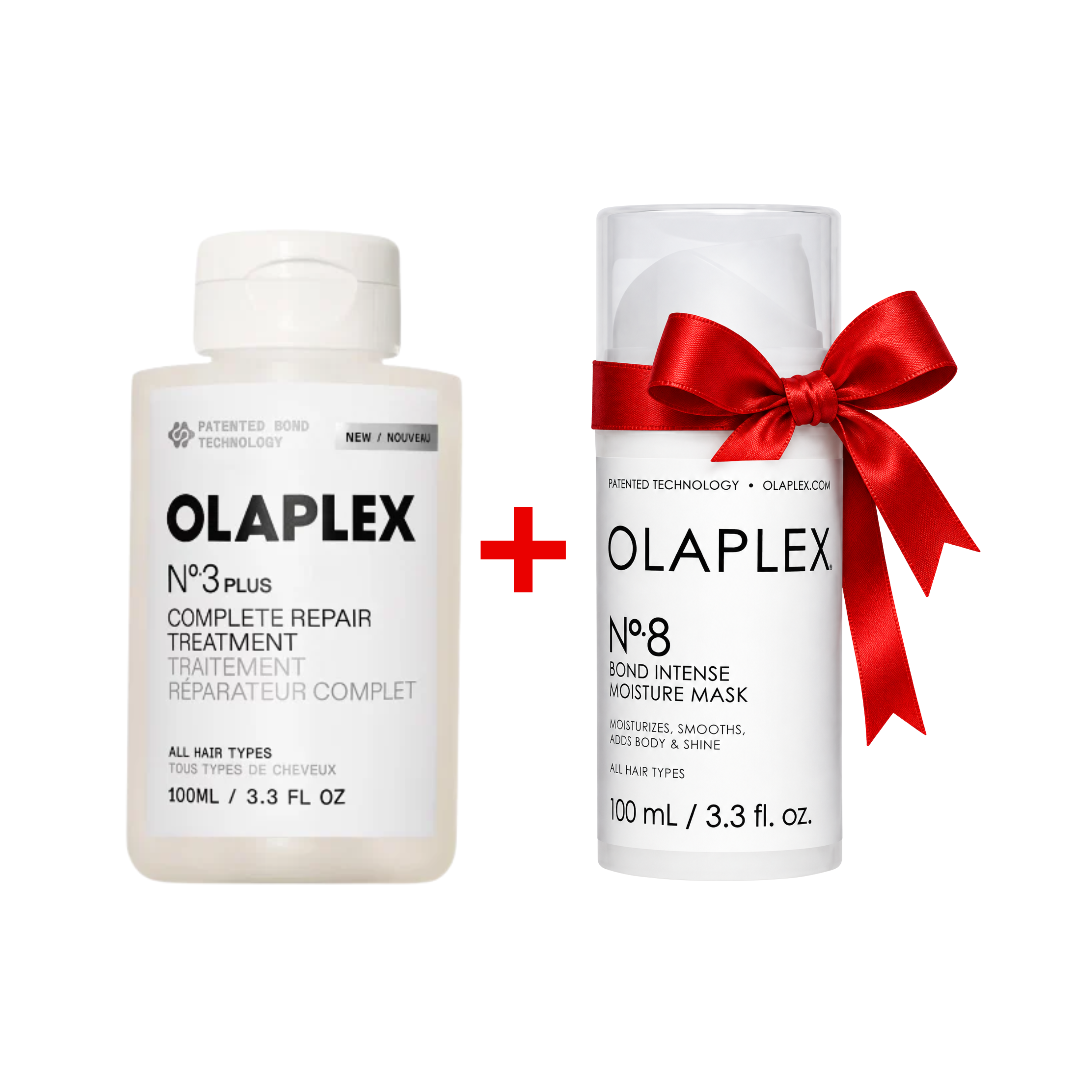 Duo OLAPLEX N°3 PLUS Traitement Réparateur + Masque N°8 Offert