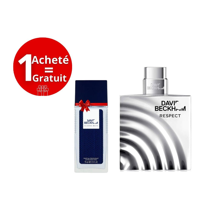 Pack Duo David Beckham – Respect EDT 90 ml + Classic Blue Deo Spray 75 ml