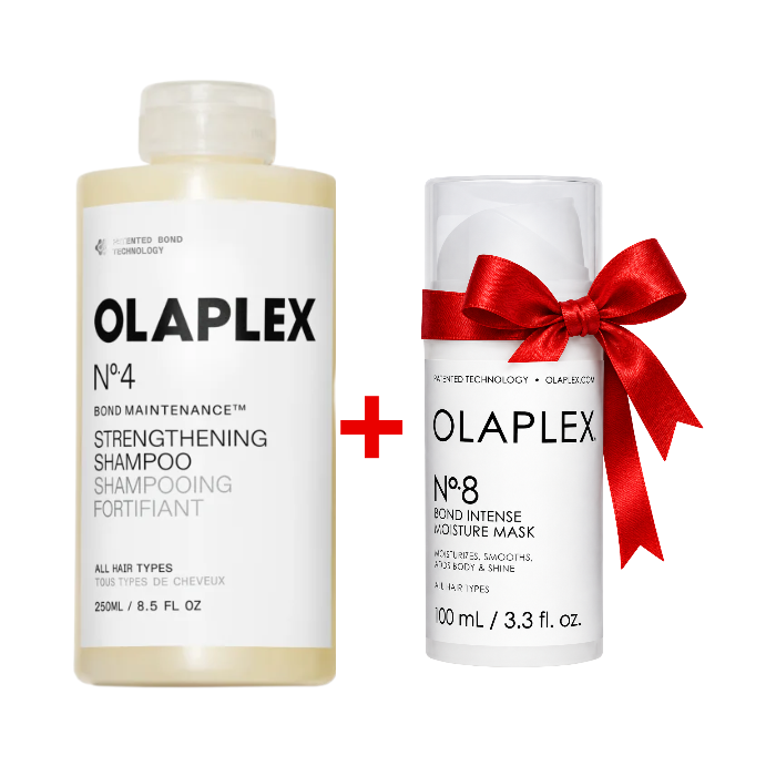 Duo OLAPLEX N°4 Shampooing Fortifiant 250 ml + Masque N°8 Offert