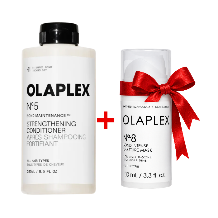 Duo OLAPLEX N°5 Après-Shampooing Fortifiant 250 ml + Masque N°8 Offert
