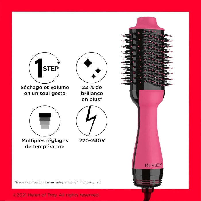 REVLON Step hair dryer and Volumiser 2-in-1 Pink Edition