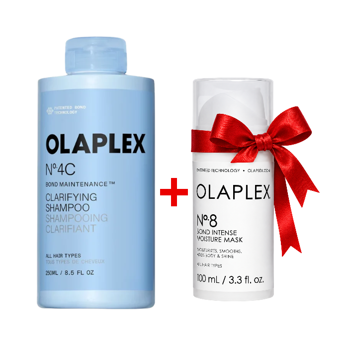 Duo OLAPLEX N°4C Shampooing Clarifiant 250 ml + Masque N°8 Offert