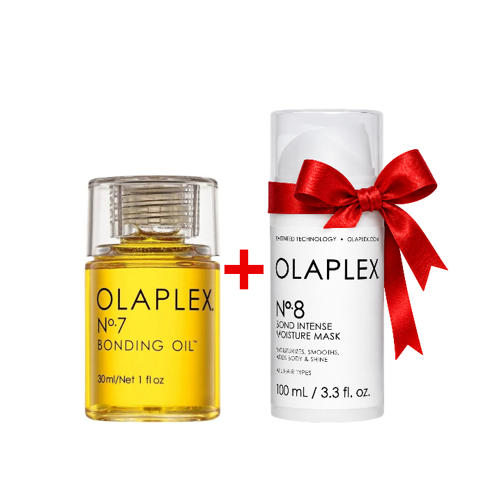 Duo OLAPLEX N°7 Huile Capillaire 30 ml + Masque N°8 Offert