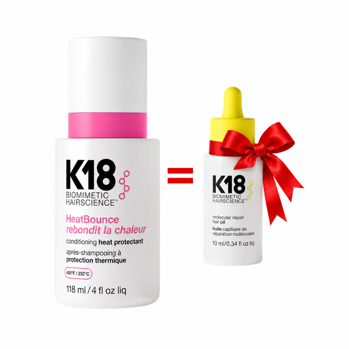 Duo K18 – Soin Protecteur Thermique HeatBounce + Mini Huile Réparatrice 10 ml Offerte