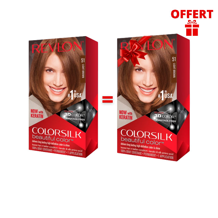 REVLON COLORSILK LIGHT BROWN 51 - 1 Acheté = 1 Offert