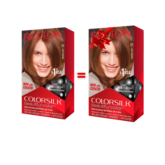 REVLON COLORSILK LIGHT BROWN 51 - 1 Acheté = 1 Offert