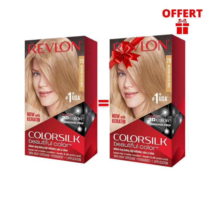 REVLON COLORSILK MED ASH BLONDE 70 - 1 Acheté = 1 Offert