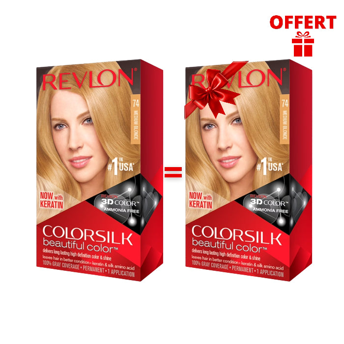 REVLON COLORSILK MED BLONDE 74 - 1 Acheté = 1 Offert